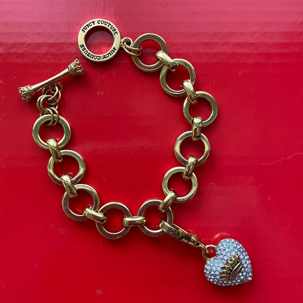 Vintage y2k Juicy Couture Gold Charm Bracelet